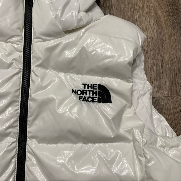 The North Face Haxton Vest Winter Nylon Womens Medium White Detachable Hood - Picture 3 of 5